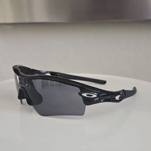 Black Oakley Radar Sunglasses with Silver Accents